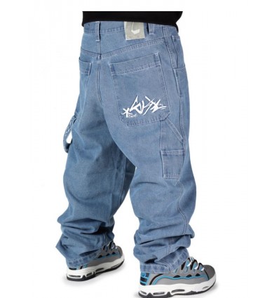 BLUESKIN pantalone baggy r.bianco used chiaro