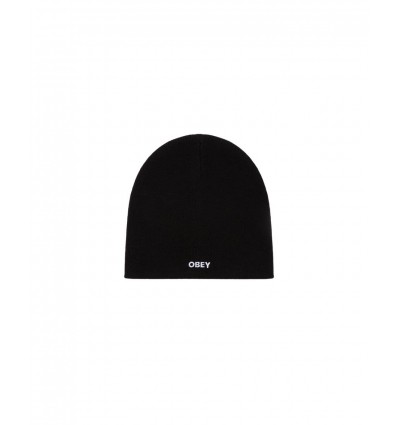 OBEY bold king black beanie berretto taglia unica unisex
