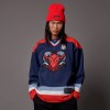 DOLLY NOIRE goat hockey crewneck midnight blue