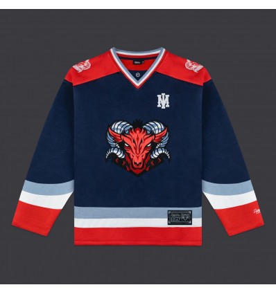 DOLLY NOIRE goat hockey crewneck midnight blue
