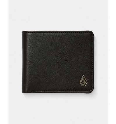 VOLCOM SLIM STONE LARGE WALLET - BLACK