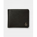 VOLCOM SLIM STONE LARGE WALLET - BLACK