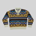OBEY geo polo sweater anthrancite multi