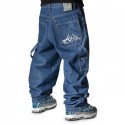 BLUESKIN pantaloni skate rap baggy hip hop used scuro