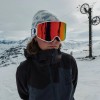 CHPO Fiji white/orange maschera sci snowboard con doppia lente