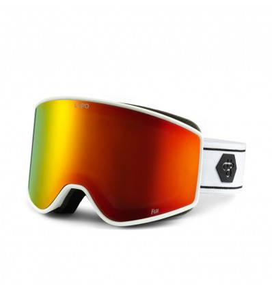 CHPO Fiji white/orange maschera sci snowboard con doppia lente