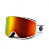 CHPO Fiji white/orange maschera sci snowboard con doppia lente