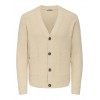 ONL E SONS ONSFRAME CARDIGAN IN MAGLIA OATMEAL
