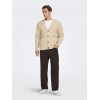 ONL E SONS ONSFRAME CARDIGAN IN MAGLIA OATMEAL