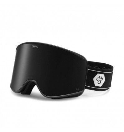 CHPO Fiji blk blk maschera sci snowboard con doppia lente