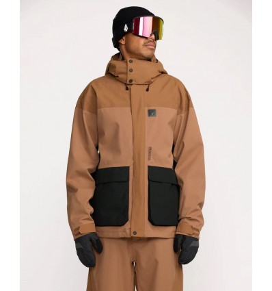 VOLCOM KLEVELAND JACKET SNOW - TERRA BROWN