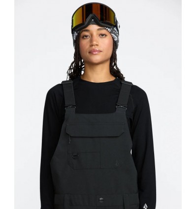 CRESTON 3D STRETCH SALOPETTE DONNA SNOW - BLACK