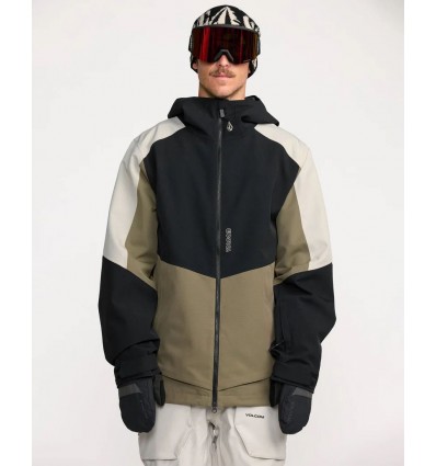 VOLCOM BRIGHTON FULL ZIP GIACCA SNOW - MILITARY