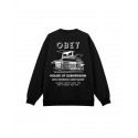 OBEY HOUSE OF SUBVERSION FLEECE BLACK FELPA GIROCOLLO