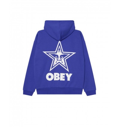 OBEY BOLD STAR EXTRA HEAVY HOOD FLEECE DAZZLING BLUE