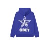 OBEY BOLD STAR EXTRA HEAVY HOOD FLEECE DAZZLING BLUE