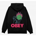 OBEY WORLD IN FLAMES PREMIUM HOODIE BLACK