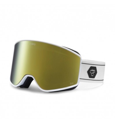 CHPO Fiji white/gold maschera sci snowboard con doppia lente