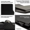 1ONESPO CARBON Zip Porta Carte di Credito Protezione RFID Nero