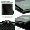1ONESPO CARBON Zip Porta Carte di Credito Protezione RFID Verde