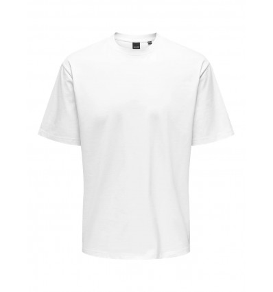 ONLY E SONS onsfred life ovz ss crop t-shirt white