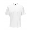ONLY E SONS onsfred life ovz ss crop t-shirt white