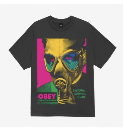 OBEY gas mask vintage black tee