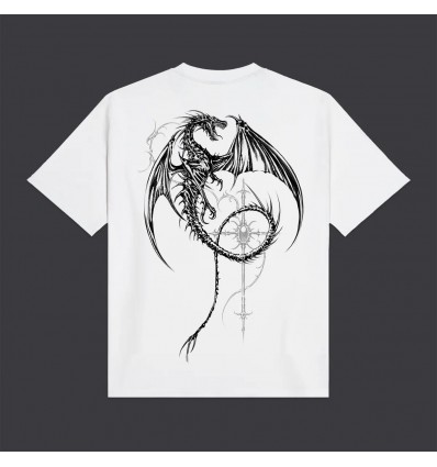 DOLLY NOIRE Re occult dragon tee white